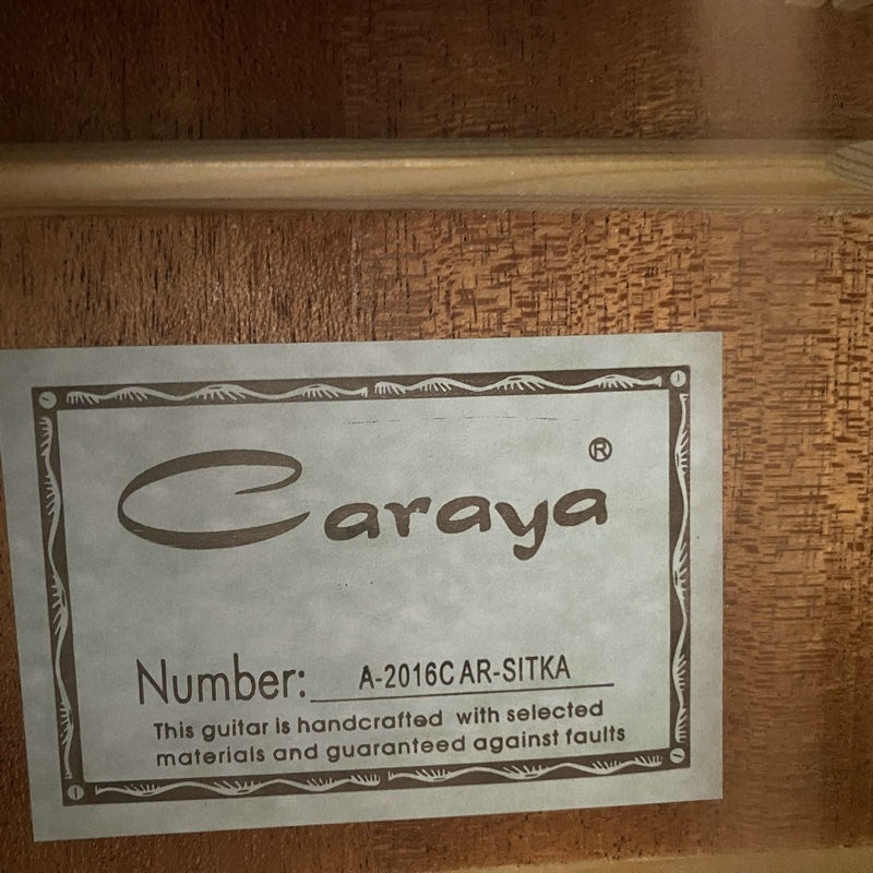 Caraya Gloria 41 Inch Acoustic Guitar, Spruce Top Body, Mahogany Neck,