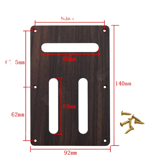 Rosewood Electric Guitar Back Plate Trem Cavity Cover Fit Ibanez Guita
