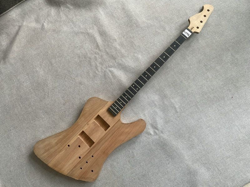 Unfinished 4 String Bass Mahogany Body with Maple Neck Fit Firebird DI