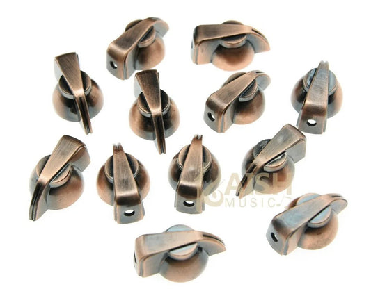 12pcs Red Bronze Guitar AMP Amplifier Control Knobs Set