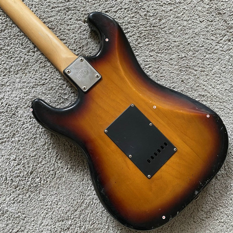 J&D Sunburst HSS Electric Guitar, Solid Basswood Body, Maple Neck, 22