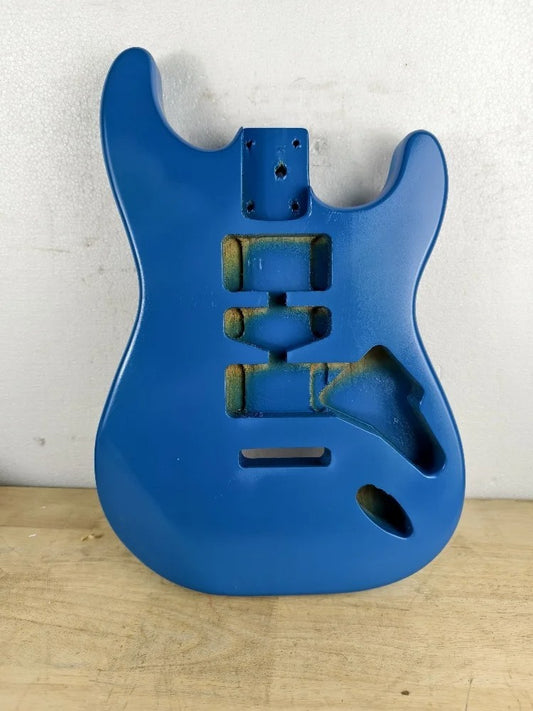 Blue Poplar Wood Double Cutaway Guitar Body Fit Stratocaster Strat Gui