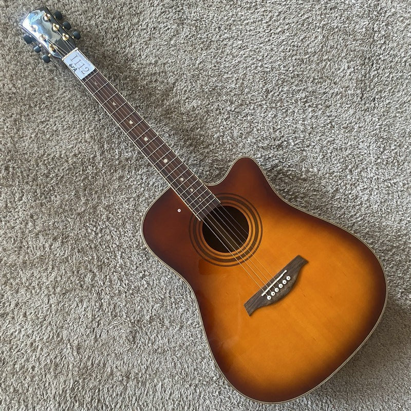 Cherry Burst 40 Inch Acoustic Guitar, Spruce Mahogany Body, Rosewood F