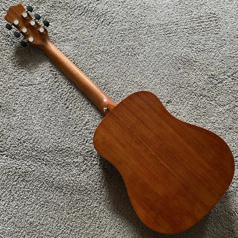 34" Luna Vintage Acoustic Guitar, Spruce Top Body, Mahogany Neck