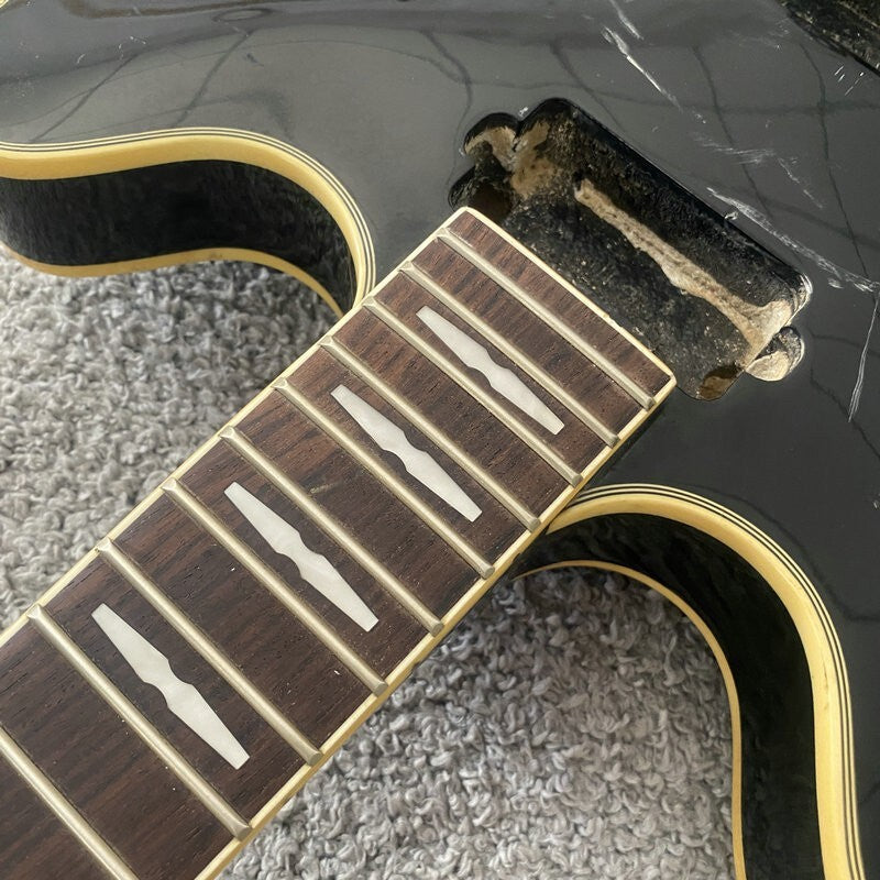 Black Peavey Semi Hollow Jazz Guitar Body and Neck, Rosewood Fingerboa