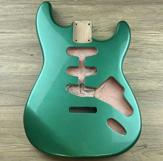 Metallic Green Alder Wood Guitar Body Fit Stratocaster Strat