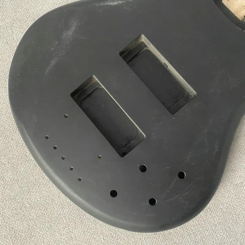 Matte Black Basswood 4 String Electric Bass Guitar Body