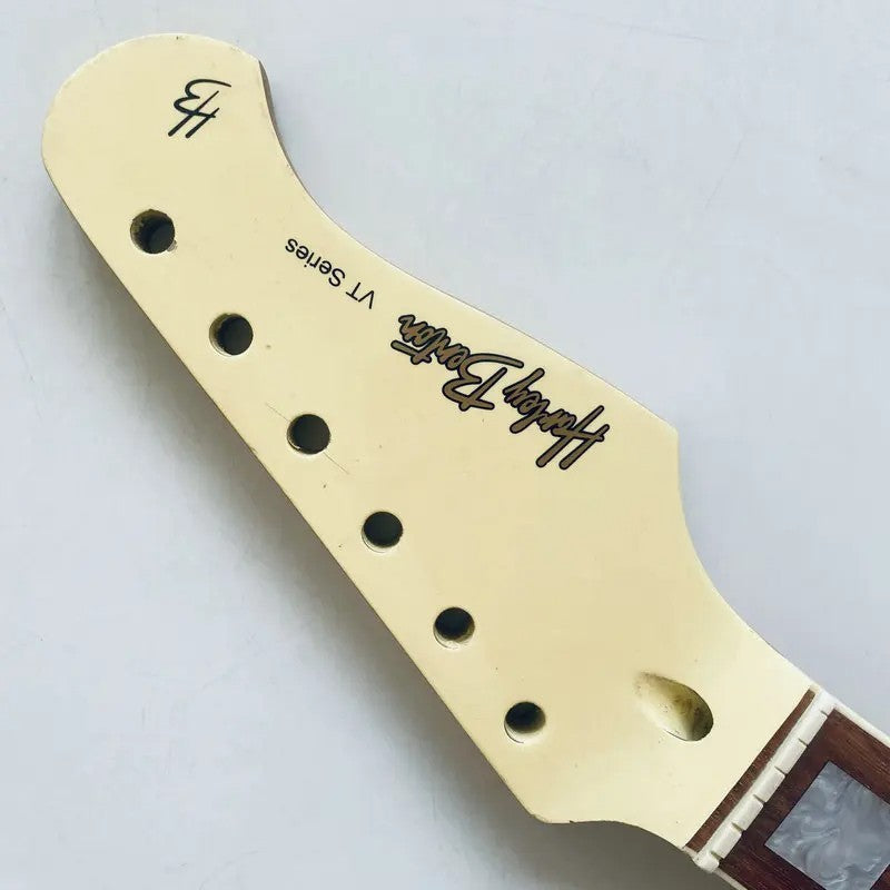 White Harley Benton Guitar Maple Neck, Rosewood 22 Frets Fingerboard F