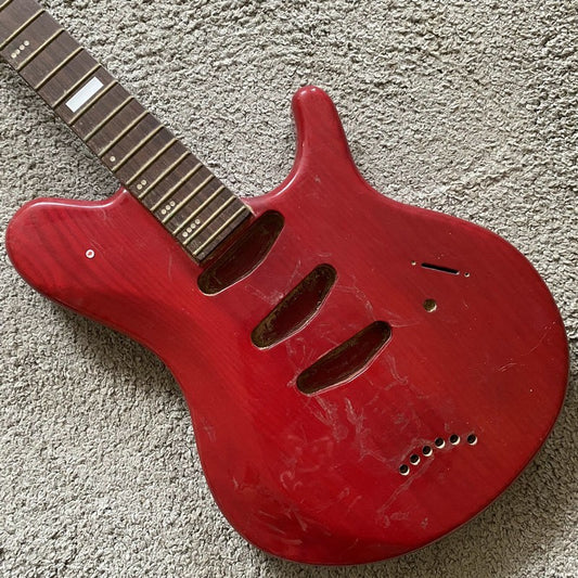 Red SSS Electric Guitar, Ash Wood Body, Maple Neck, Rosewood Fingerboa