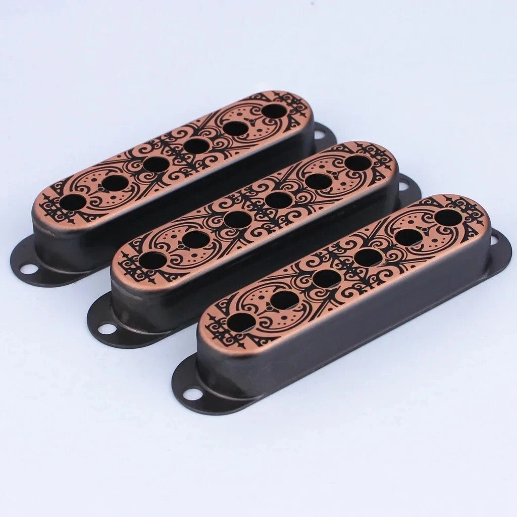 Copper Guitar Single Coil Pickup Covers Fit Strat Stratocaster