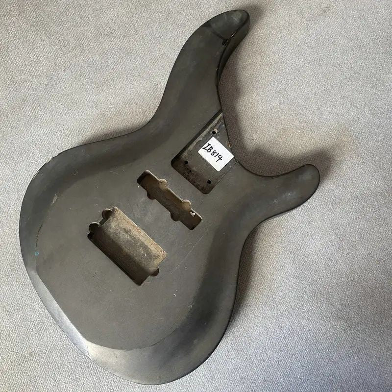 Metallic Silver 4 String Bass Basswood Body