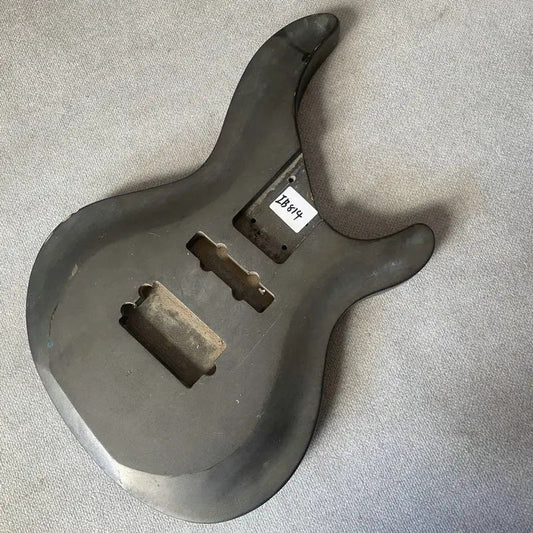 Metallic Silver 4 String Bass Basswood Body