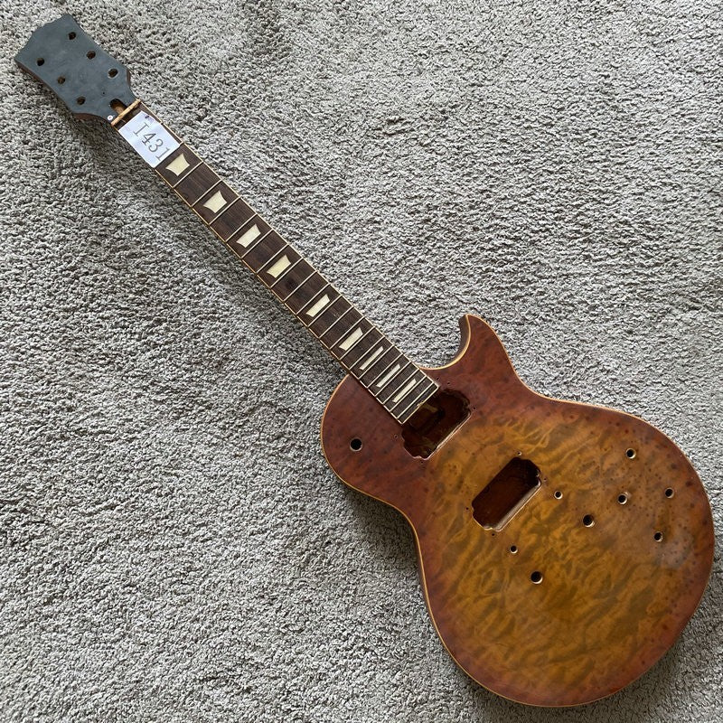 Cherry Burst Quilted Maple Top Guitar Body with Neck Fit Les Paul LP D