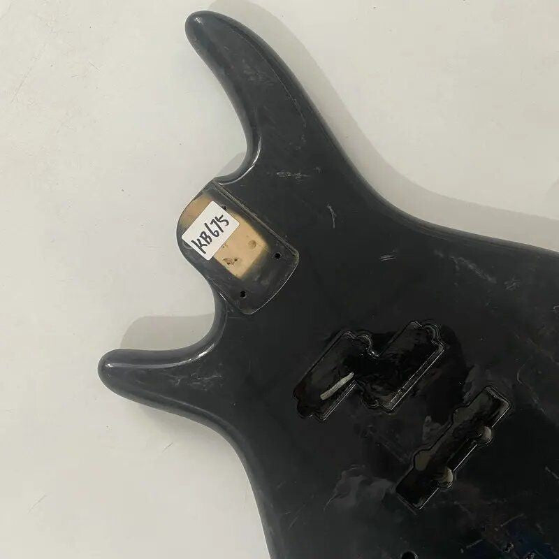 Basswood Left Handed Black 4 String Bass Body