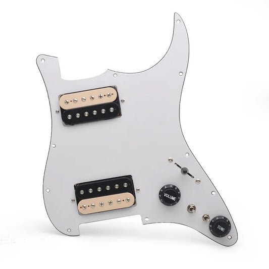 Zebra Humbucker Pickups HH Guitar Loaded Prewired Pickguard Fit Strat