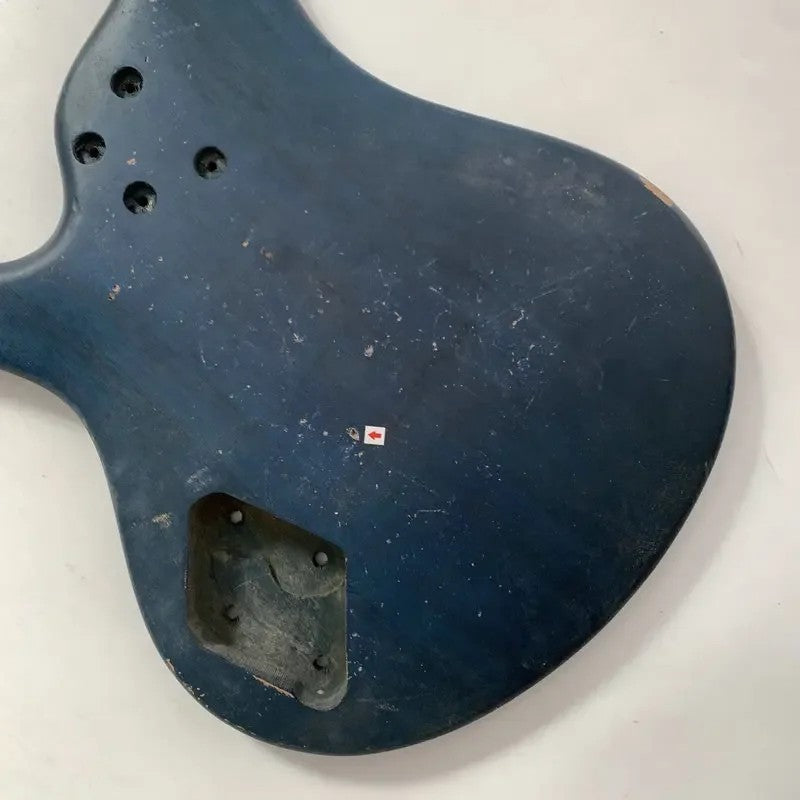 Blue 5 String Bass Basswood Wood Body