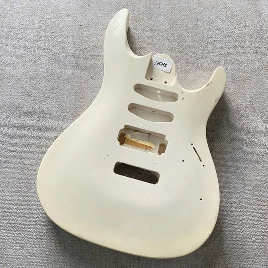 White HSS Guitar Basswood Double Cutaway Body