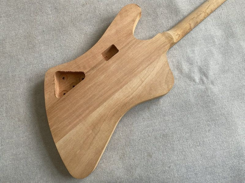 Unfinished 4 String Bass Mahogany Body with Maple Neck Fit Firebird DI