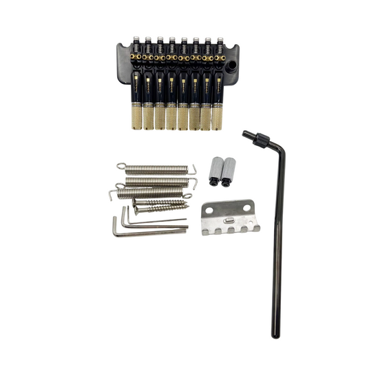 Black 8 String Headless Guitar Bridge Tremolo System