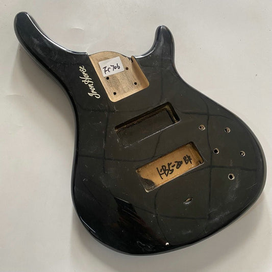Black Harley Benton 5 String Bass Basswood Body