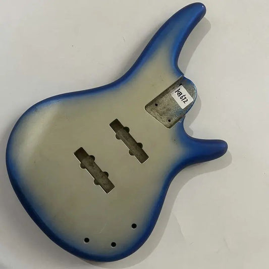Metallic Blue / Grey 4 String Electric Bass Basswood Body