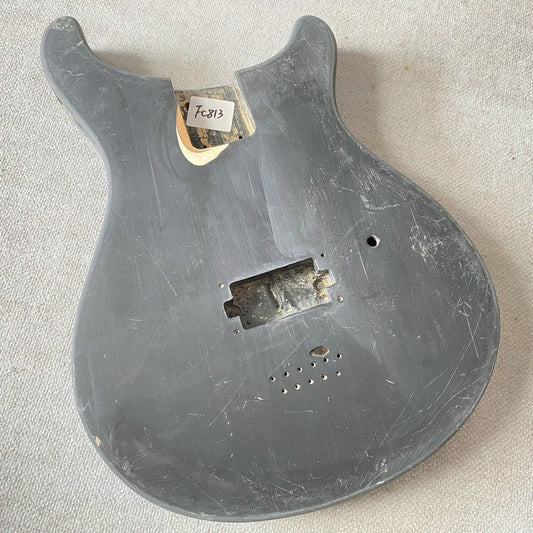 Black Cutaway Basswood Guitar Body, String Through Bridge, Single Humb