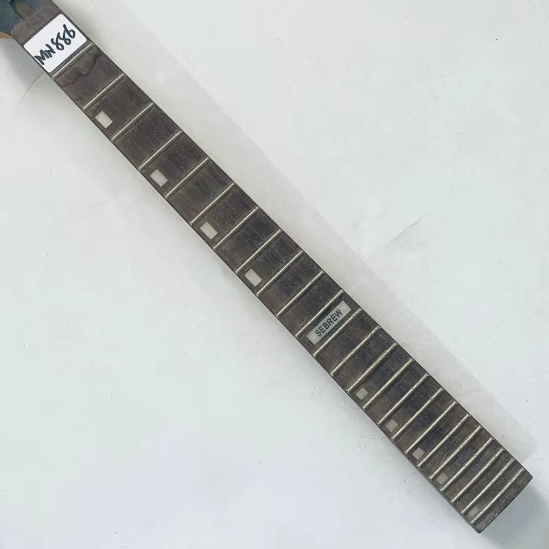 Sebrew Black Electric Guitar Maple Wood Neck, 24 Frets Rosewood Finger