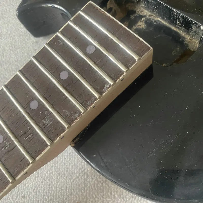 Black Basswood Guitar Body with Maple Neck, Rosewood Fingerboard DIY P