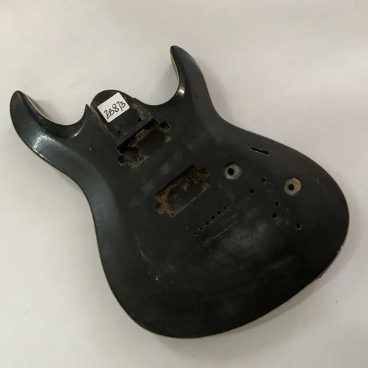 Black Basswood HH Guitar Body with Tiger Maple Top