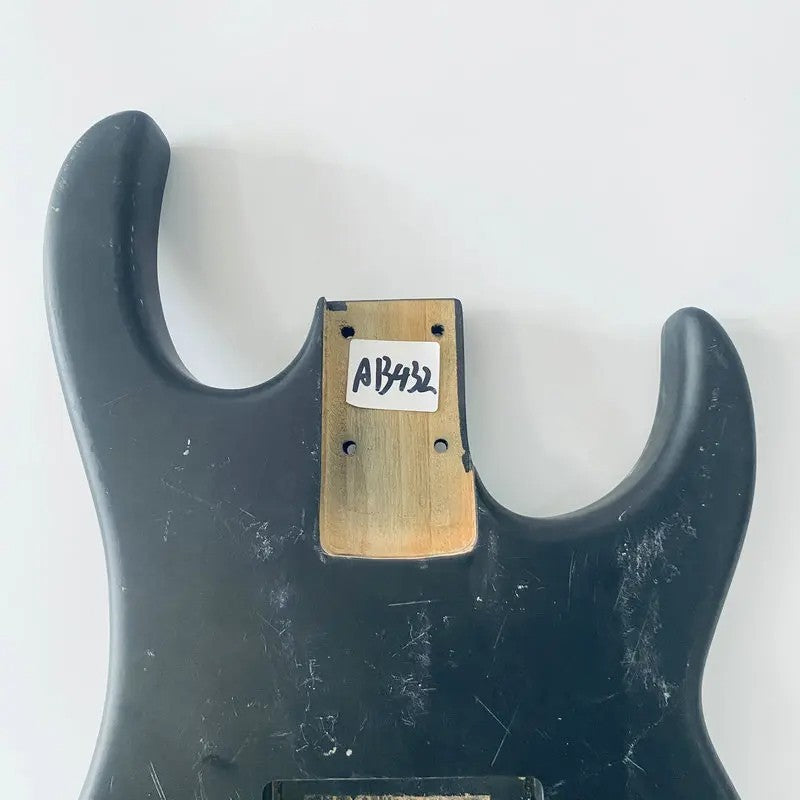 Black Electric Bass Guitar Body DIY Project