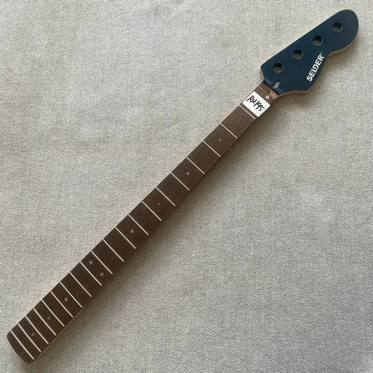 Blue 4 String Bass Maple Neck, 20 Frets Rosewood Fingerboard