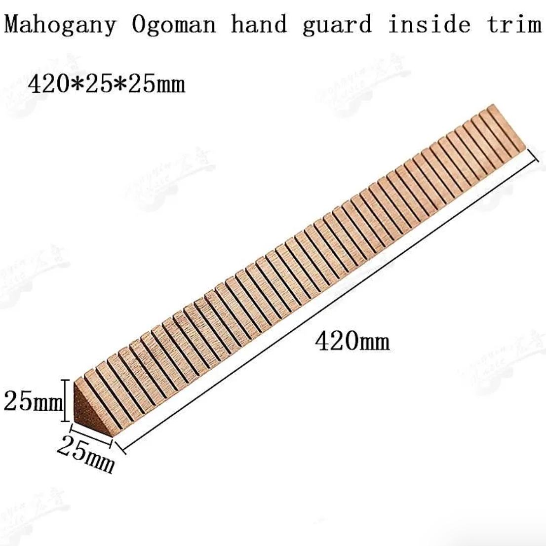 4pcs Bevel Guitar Binding Strips Inside Inlay Lining, 420mm Length