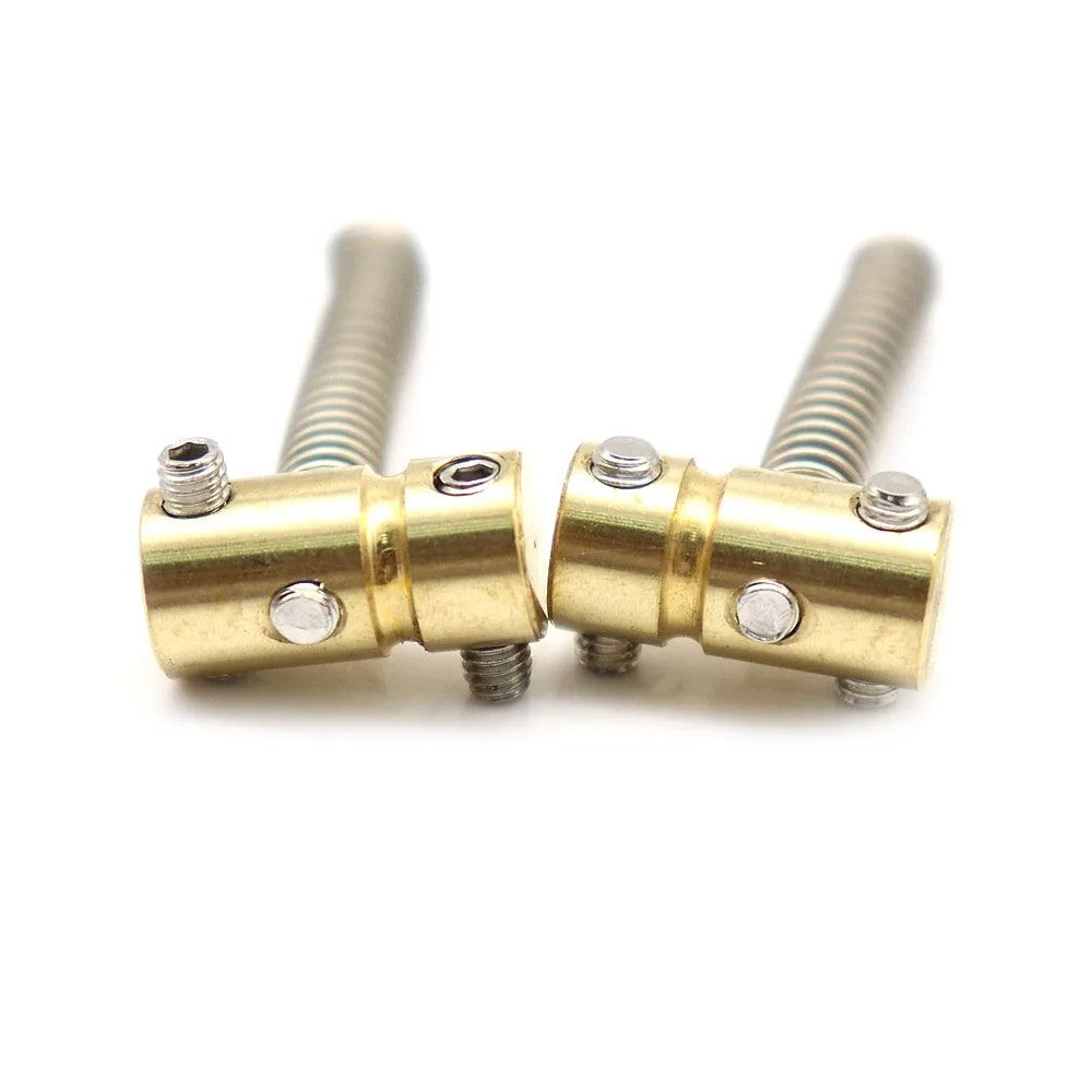 Brass 5 String Bass Bridge Saddles Set Fit Precision / Jazz Bass Bass