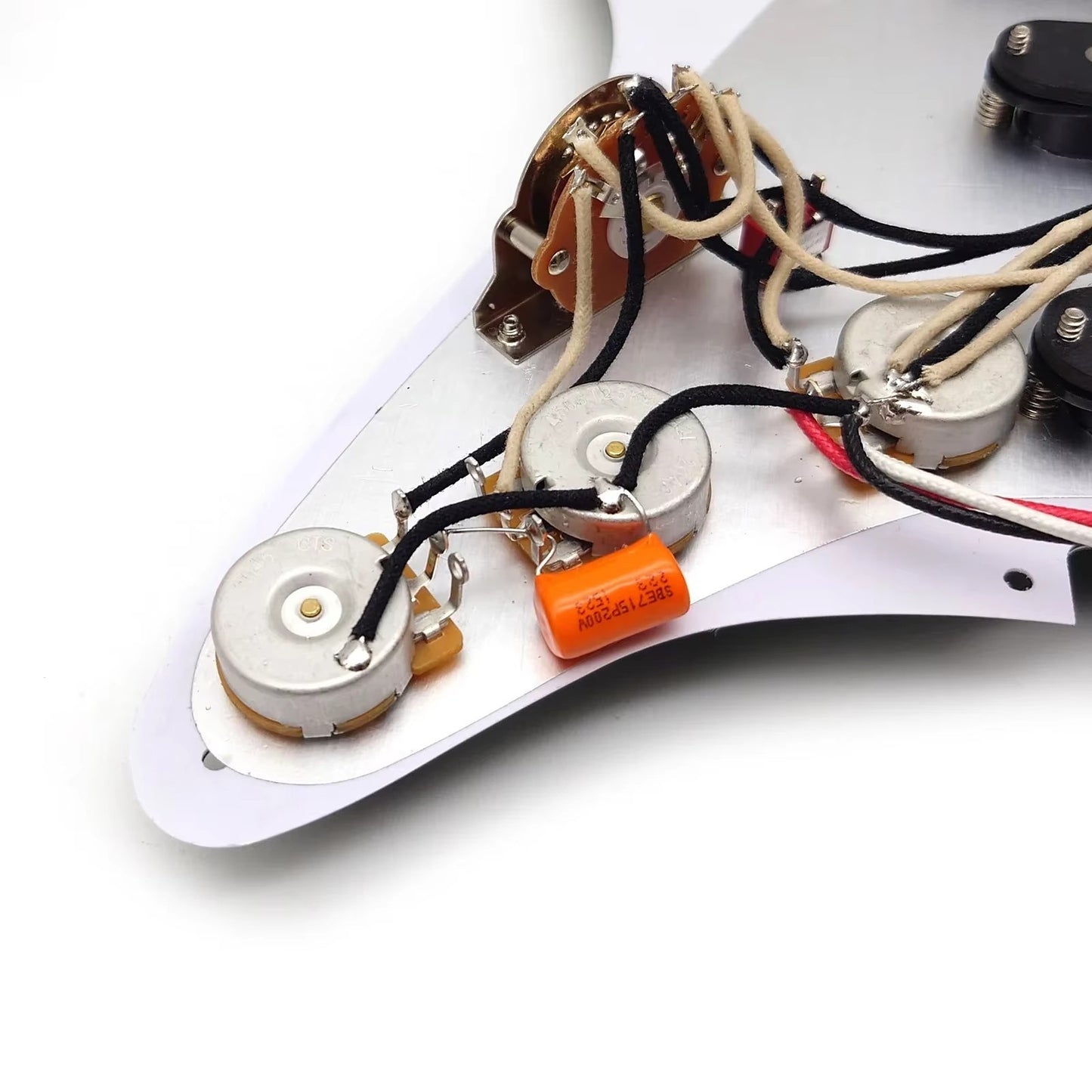 Green Pearl Loaded Prewired Guitar Pickguard, Multi Function Switches