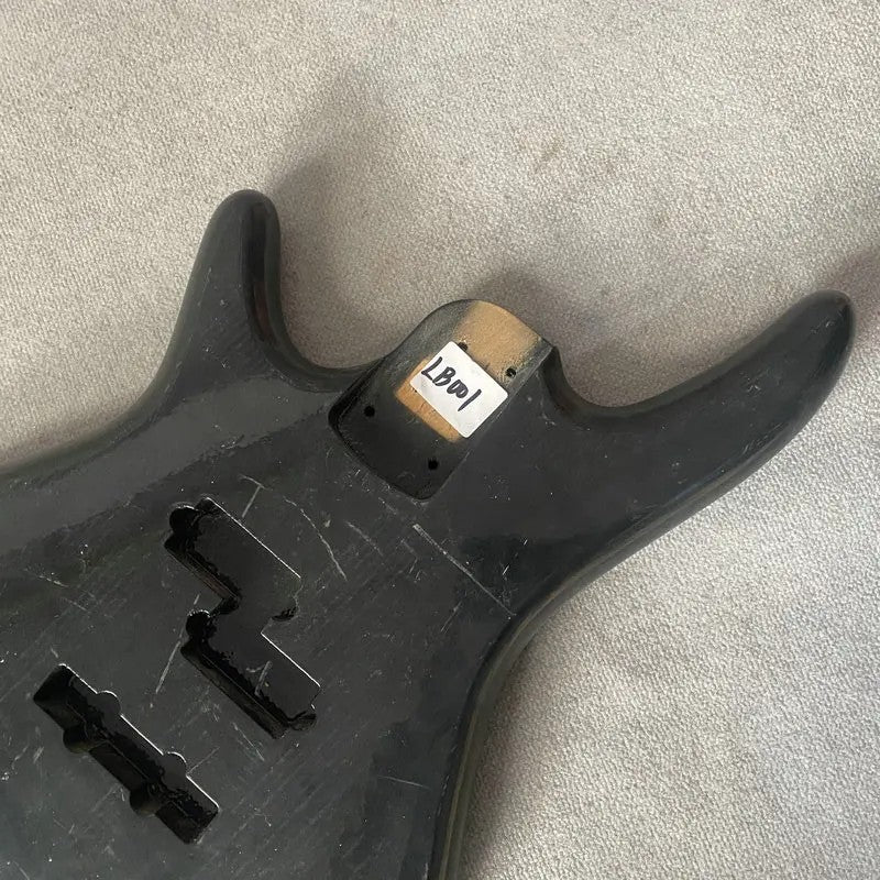 Black Lefty Basswood 4 String Electric Bass Body