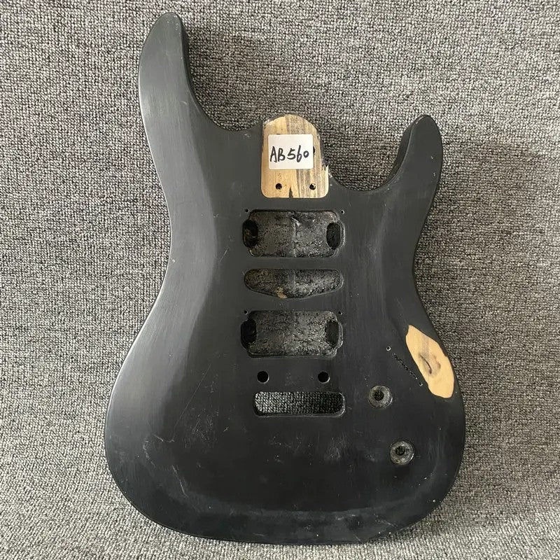 Matte Black Basswood HSH Guitar Body DIY Project