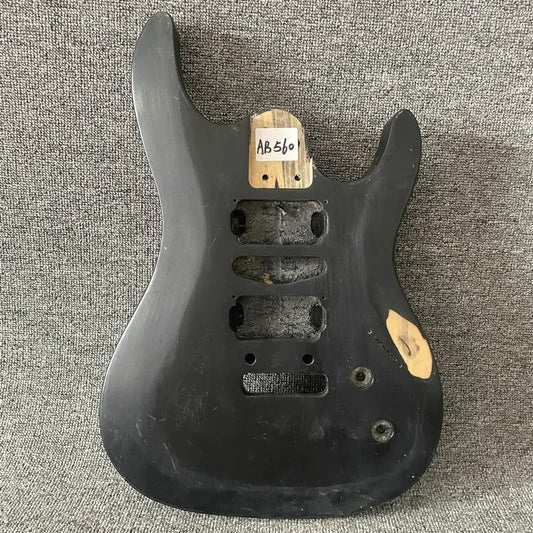 Matte Black Basswood HSH Guitar Body DIY Project
