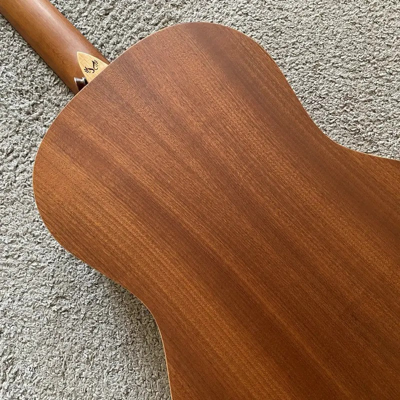 38" Parlor Acoustic Guitar, Solid Top Spruce Body, Mahogany Neck