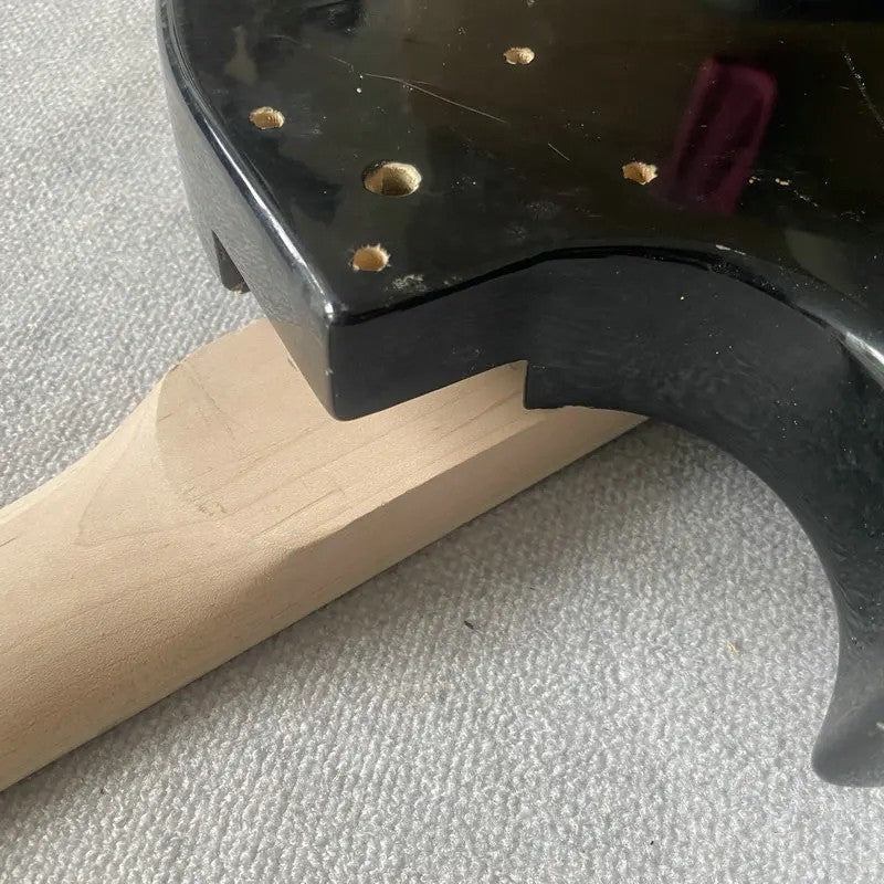 Black Basswood Guitar Body with Maple Neck, Rosewood Fingerboard DIY P