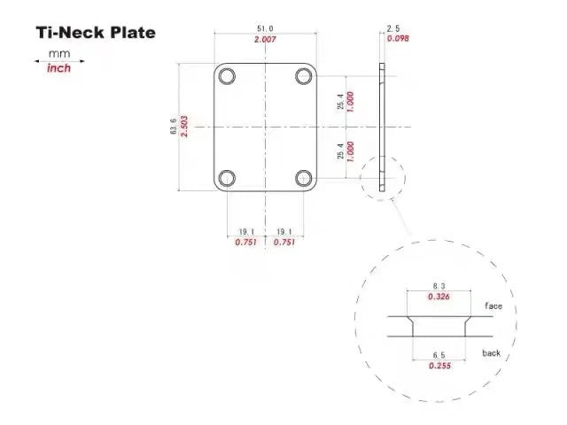 Rainbow Finish Titanium Guitar Bass Neck Plate Fit Fender,Ibanez,Peave