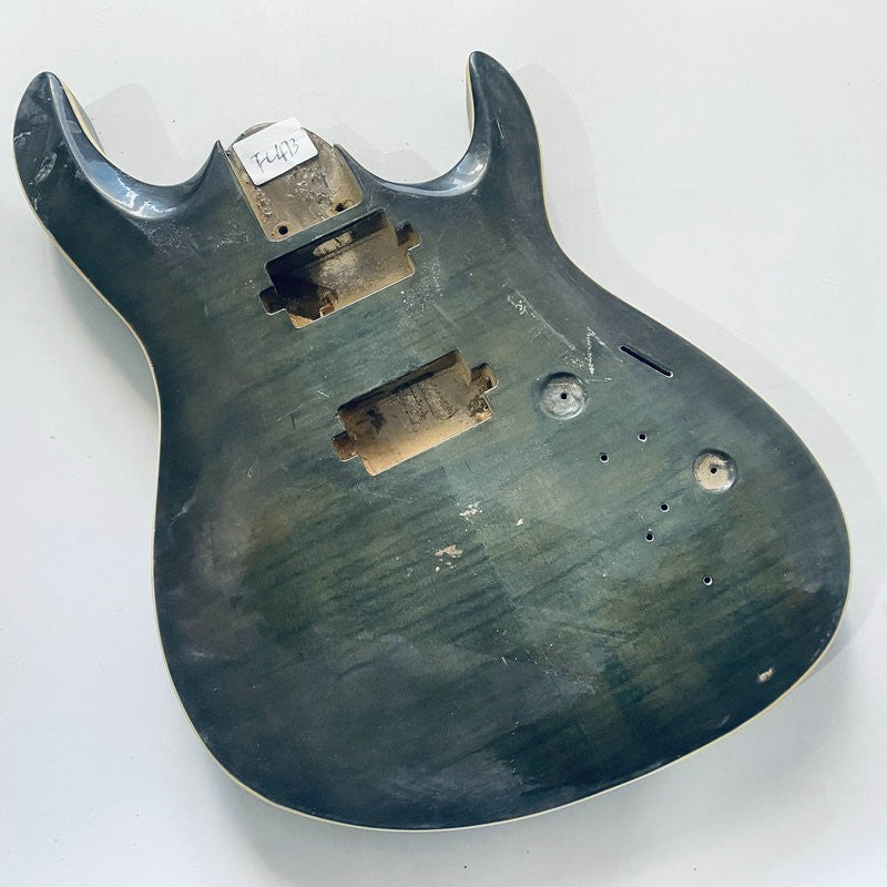 HH Basswood Guitar Double Cutaway Body with Tiger Maple Top DIY Projec