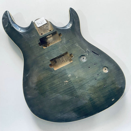 HH Basswood Guitar Double Cutaway Body with Tiger Maple Top DIY Projec