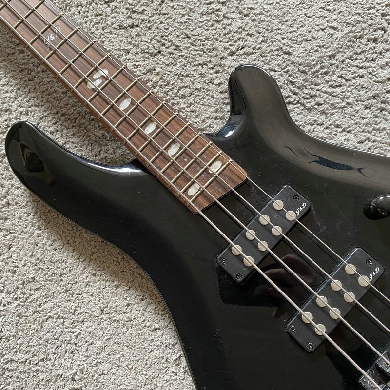J&D 4 String Electric Bass, Solid Mahogany Body, Maple Neck, Rosewood