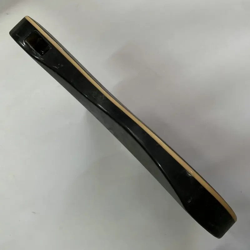 Black Basswood HH Guitar Body with Tiger Maple Top