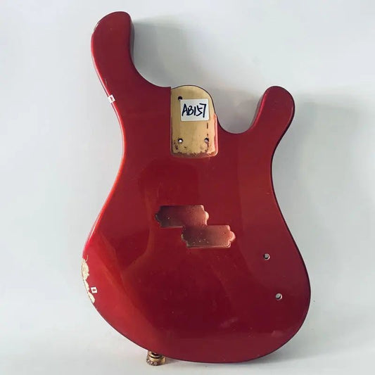 Metallic Red 4 String Bass Basswood Body DIY Project
