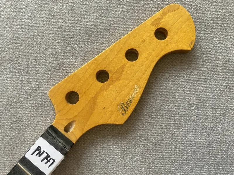 Maple Wood 4 String Bass Neck, 20 Frets Rosewood Fingerboard Fit Jazz