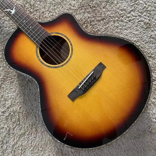 Sunburst 40 Inch Acoustic Guitar, Spruce Mahogany Body Rosewood Finger