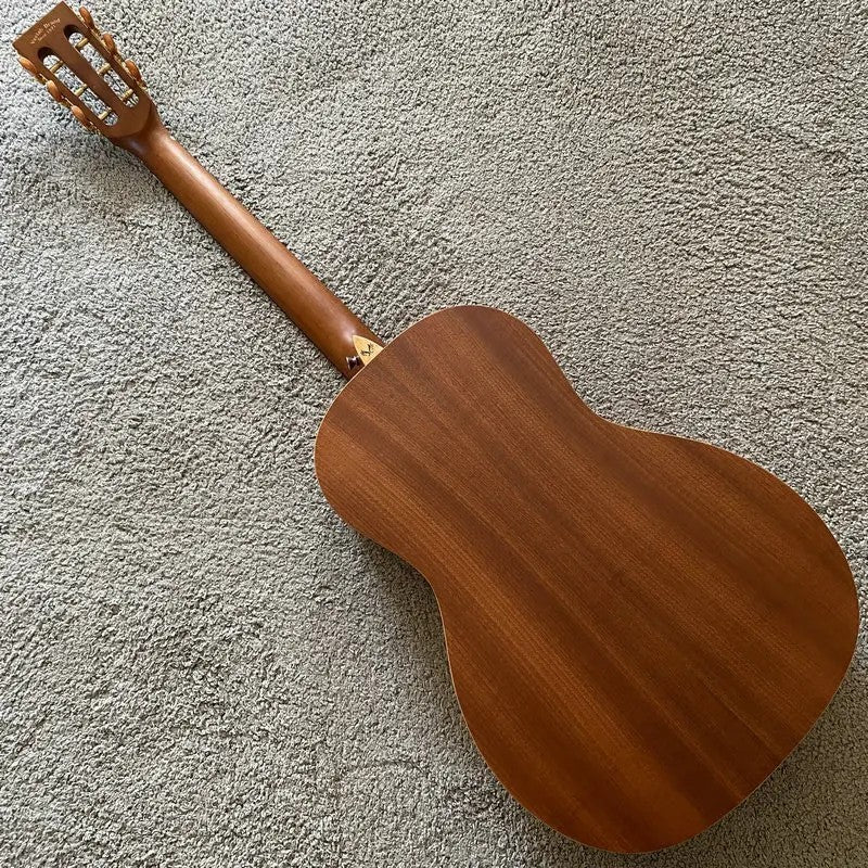 38" Parlor Acoustic Guitar, Solid Top Spruce Body, Mahogany Neck