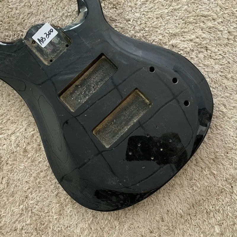 Black Solid Basswood 4 String Bass Body