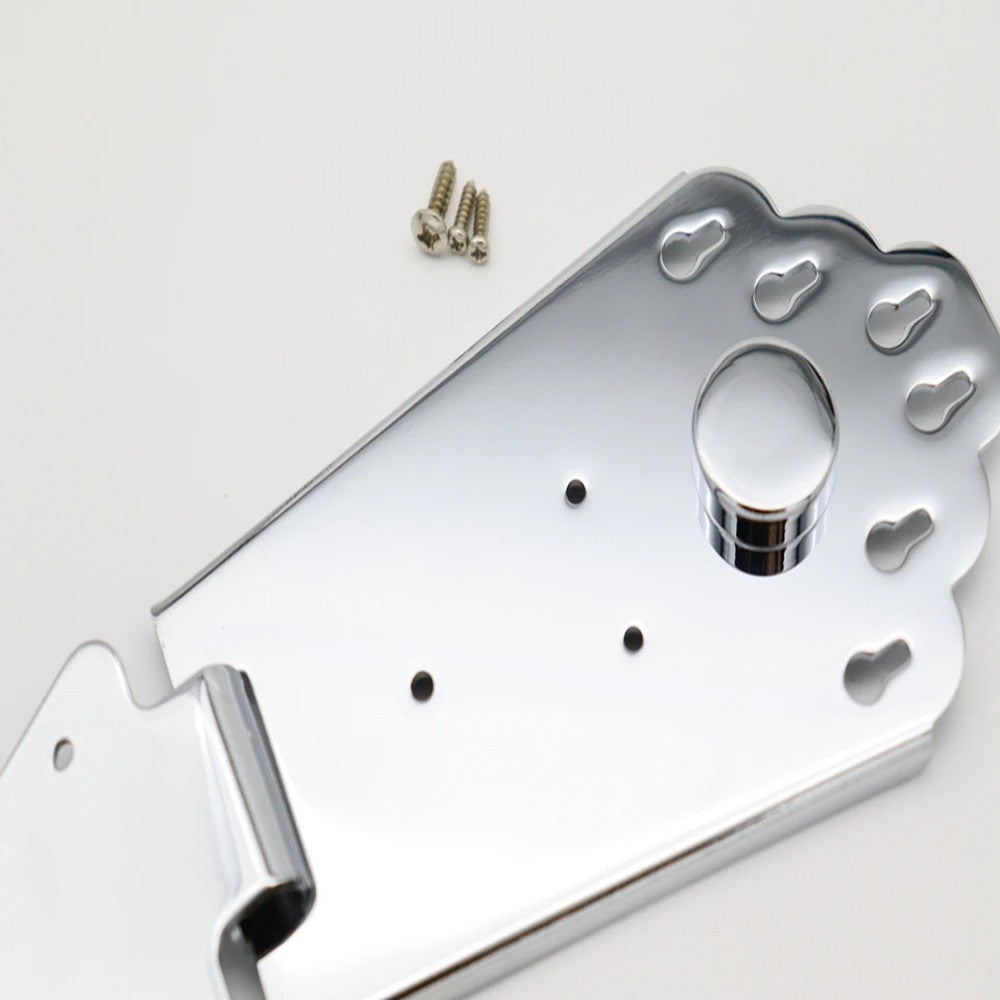 Chrome Jazz Hollow Body Guitar Tailpiece Trapeze